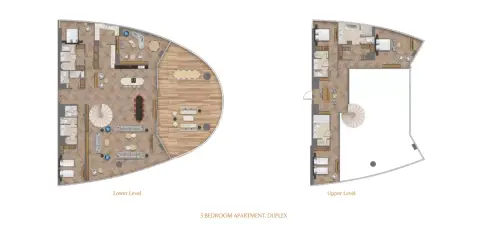 Plattegrond van 5 slaapkamers in Jumeirah Living Business Bay