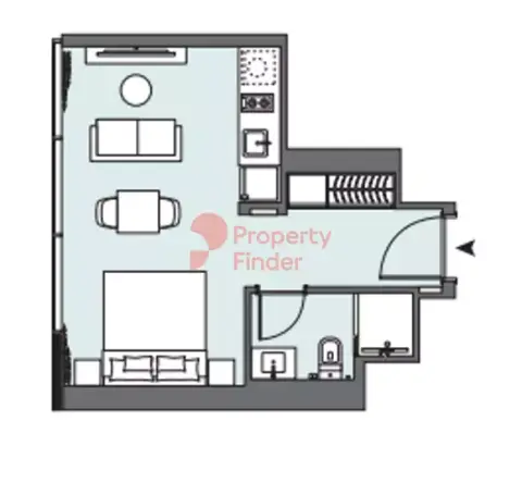 Plattegrond van Studio in Peninsula Phase 3 By Select Group