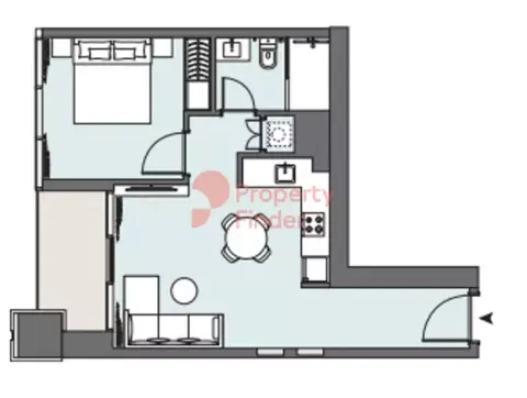 Plattegrond van 1 slaapkamer in Peninsula Phase 3 By Select Group