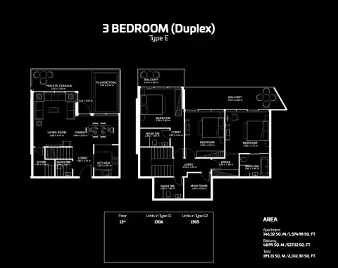 Plattegrond van 3 slaapkamers in Gemz By Danube