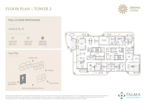Plattegrond van 5 slaapkamers in Serenia Living