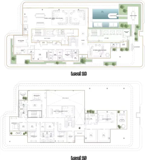 Plattegrond van 6 slaapkamers in Serenia Living