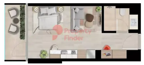 Plattegrond van Studio in Aura By Grovy