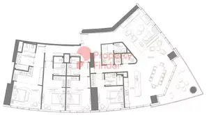 Plattegrond van 4 slaapkamers in Palm Beach Towers