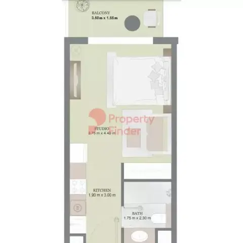 Plattegrond van Studio in Pearlz By Danube