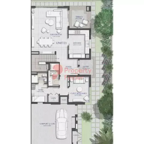 Plattegrond van 4 slaapkamers in Jebel Ali Village Townhouses By Nakheel