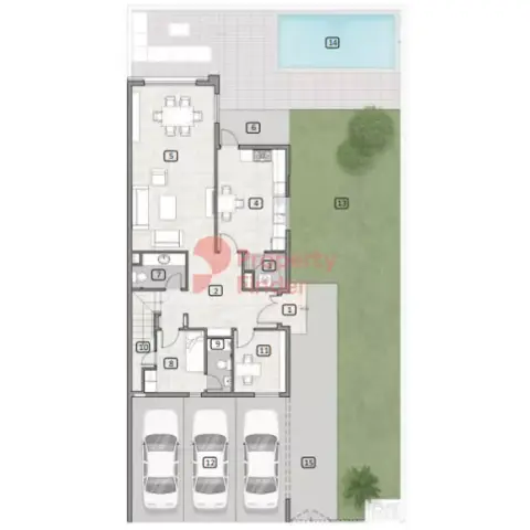 Plattegrond van 4 slaapkamers in The Pulse Beachfront By Dubai South