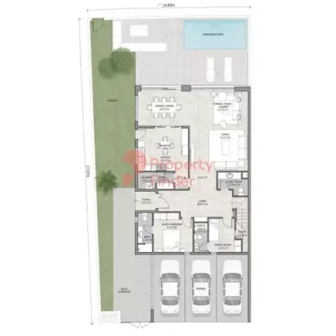 Plattegrond van 5 slaapkamers in The Pulse Beachfront By Dubai South
