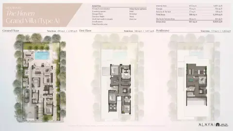 Plattegrond van 4 slaapkamers in Alaya
