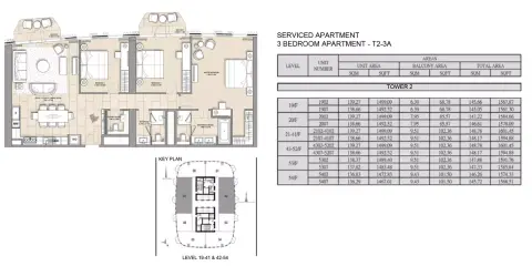 Plattegrond van 3 slaapkamers in Beach Mansion