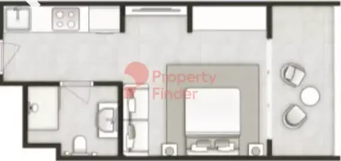 Plattegrond van Studio in Boutique Phase 12 By Structure