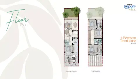 Plattegrond van 4 slaapkamers in Nice By Damac