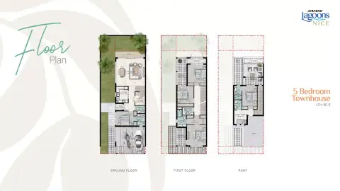 Plattegrond van 5 slaapkamers in Nice By Damac