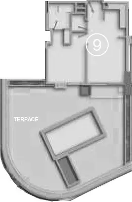 Plattegrond van 1 slaapkamer in Cloud Tower