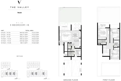 Plattegrond van 3 slaapkamers in Talia
