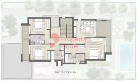 Plattegrond van 4 slaapkamers in Tilal Al Furjan By Nakheel