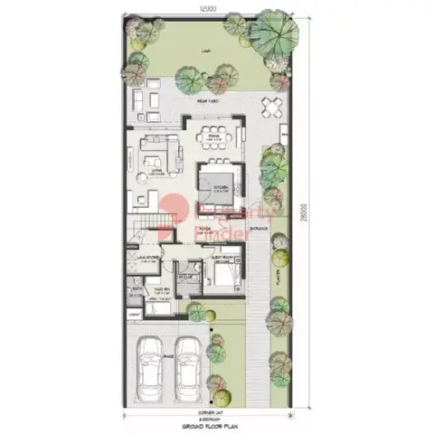 Plattegrond van 4 slaapkamers in Murooj Al Furjan West