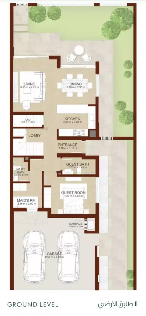 Plattegrond van 4 slaapkamers in La Rosa 6