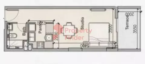 Plattegrond van Studio in Avanos