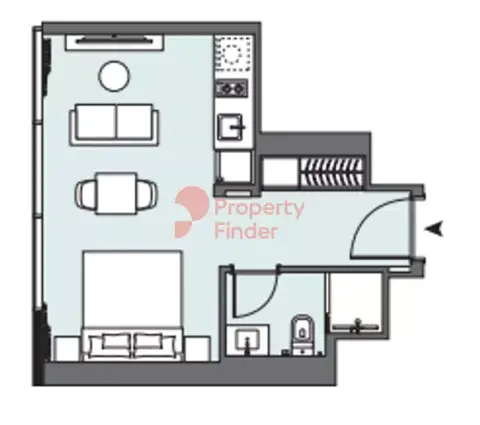 Plattegrond van Studio in Peninsula Phase 2 By Select Group