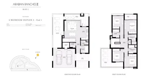 Plattegrond van 4 slaapkamers in Bliss By Emaar