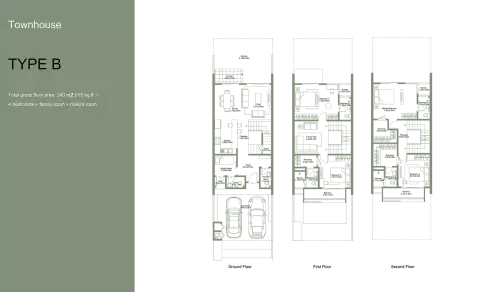 Plattegrond van 4 slaapkamers in Motor City Hills