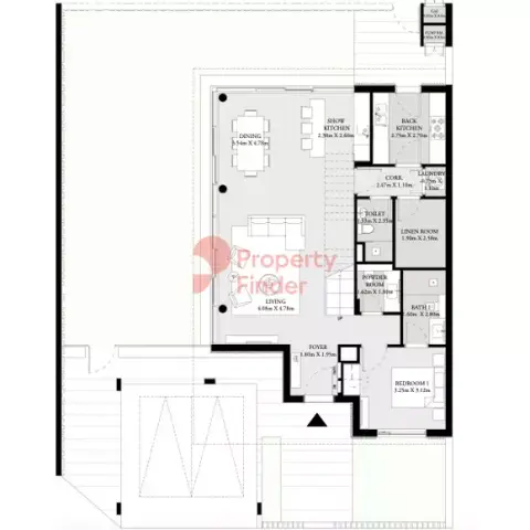 Plattegrond van 4 slaapkamers in June Phase 2 By Emaar