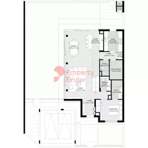 Plattegrond van 5 slaapkamers in June Phase 2 By Emaar