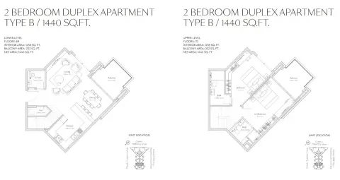 Plattegrond van 2 slaapkamers in Regalia By Deyaar