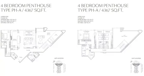 Plattegrond van 3 slaapkamers in Regalia By Deyaar