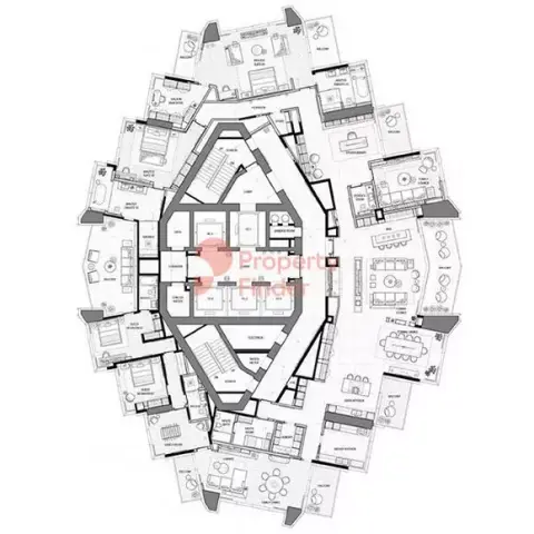 Plattegrond van 4 slaapkamers in LIV Marina
