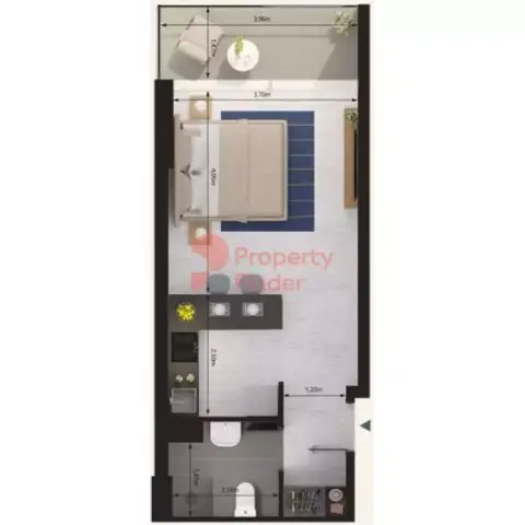 Plattegrond van Studio in Supreme Residence