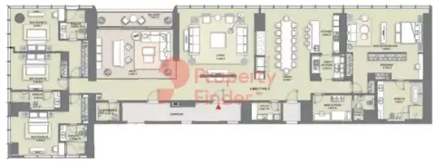 Plattegrond van 4 slaapkamers in The S Tower