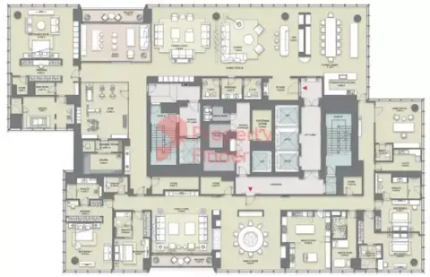 Plattegrond van 5 slaapkamers in The S Tower