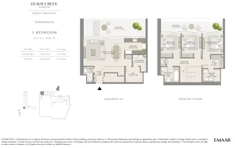 Plattegrond van 3 slaapkamers in Creek Crescent