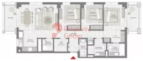 Plattegrond van 3 slaapkamers in Creek Beach Surf