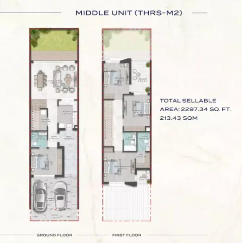 Plattegrond van 4 slaapkamers in Damac Riverside