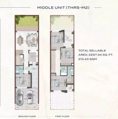 Plattegrond van 4 slaapkamers in Damac Riverside
