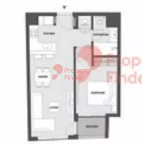Plattegrond van 1 slaapkamer in 15 Northside