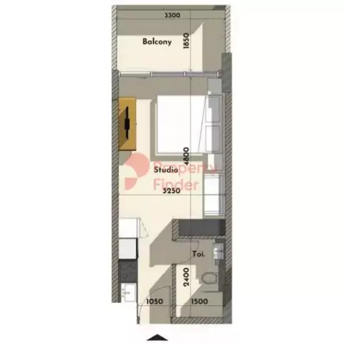 Plattegrond van Studio in Samana Golf Avenue