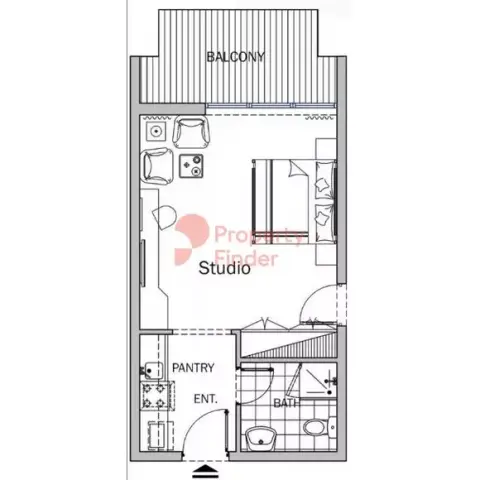 Plattegrond van Studio in Dusit Princess Rijas