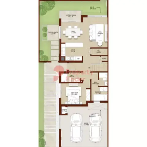 Plattegrond van 4 slaapkamers in La Rosa Phase 3 By Dubai Properties