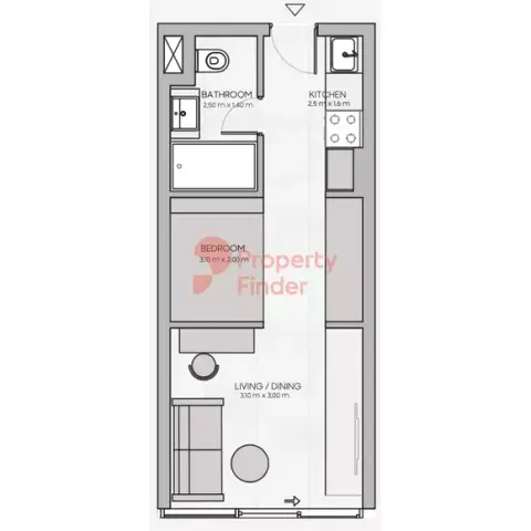 Plattegrond van Studio in The Community