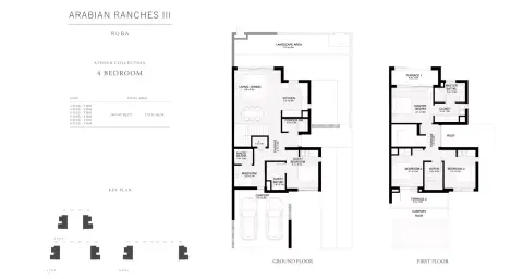 Plattegrond van 4 slaapkamers in Ruba Townhouses Phase 2 By Emaar
