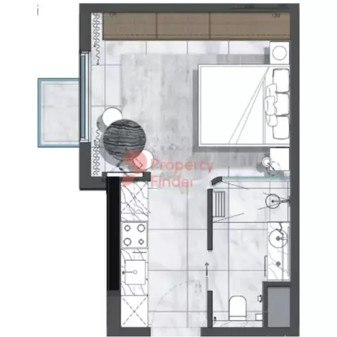 Plattegrond van Studio in North 43