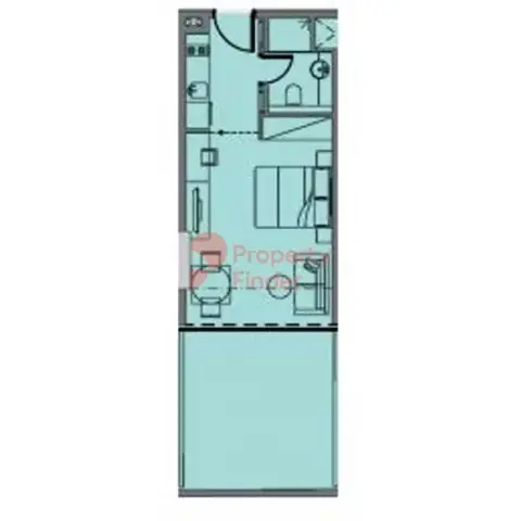 Plattegrond van Studio in Azizi Riviera 27
