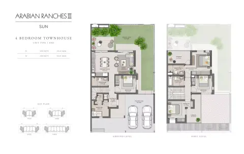 Plattegrond van 4 slaapkamers in Sun Arabian Ranches Phase 3 By Emaar
