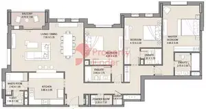 Plattegrond van 3 slaapkamers in Asayel