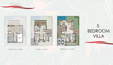 Plattegrond van 5 slaapkamers in Paradise Hills