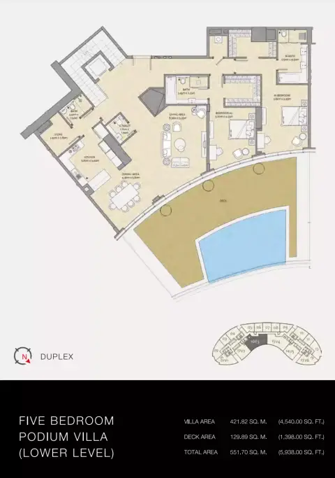 Plattegrond van 5 slaapkamers in Imperial Avenue
